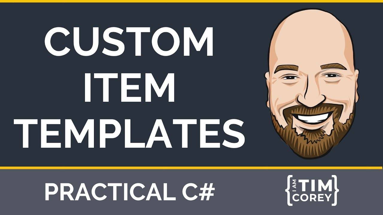 Custom Project Templates in Visual Studio 2019