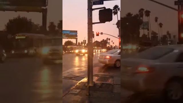 TIMELAPSE_ SUNSET BLVD, INTO RAINY SUNSET (27.01.2016)