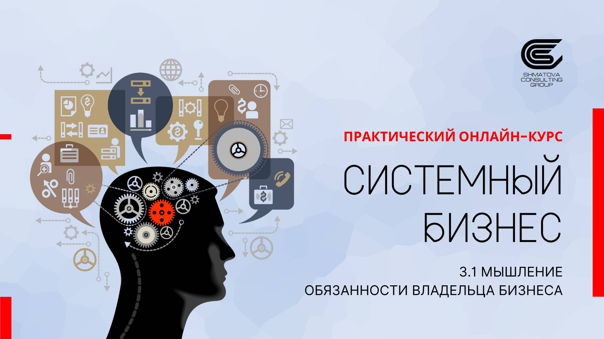 3.1 Мышление. Обязанности владельца бизнеса
Авторский курс Системный Бизнес. Виктория Шматова