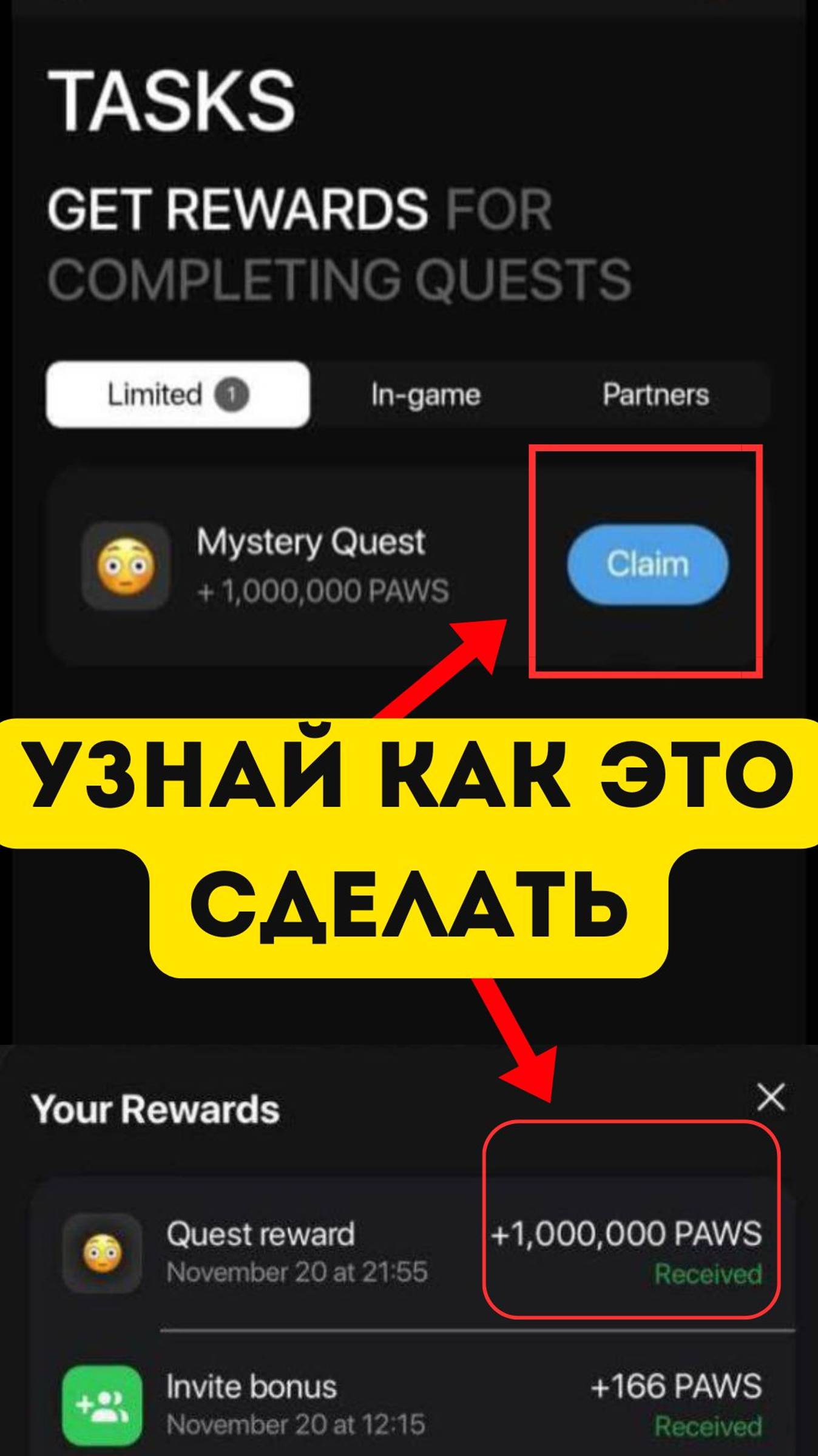 Paws задания на 1 000 000 монет. paws задания paws. новое задание как выполнить задание в paws