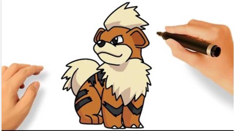 КАК НАРИСОВАТЬ GROWLITHE ЛЕГКО ПОШАГОВО |ПОКЕМОН POKÉMON