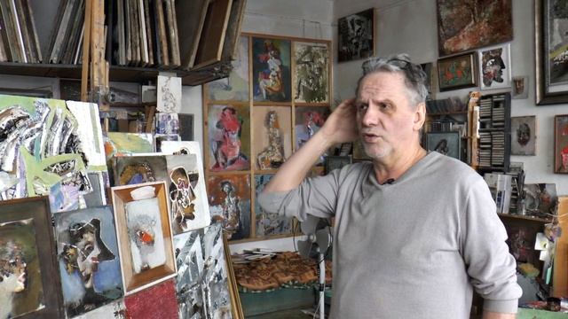 В мастерской художника Олега кузина