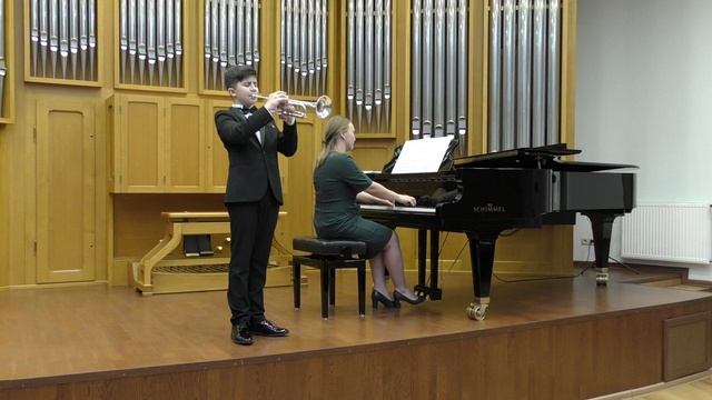 Бойко Ярослав (12 лет, труба), В. Венявский "Романс" из концерта для скрипки №2
