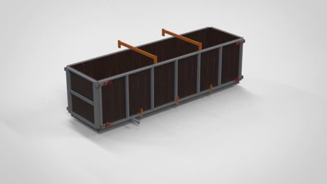 Визуализация сборки двухрядной газобетонной формы Ф-600
