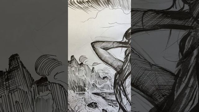 Рисуем русалку, день 66.