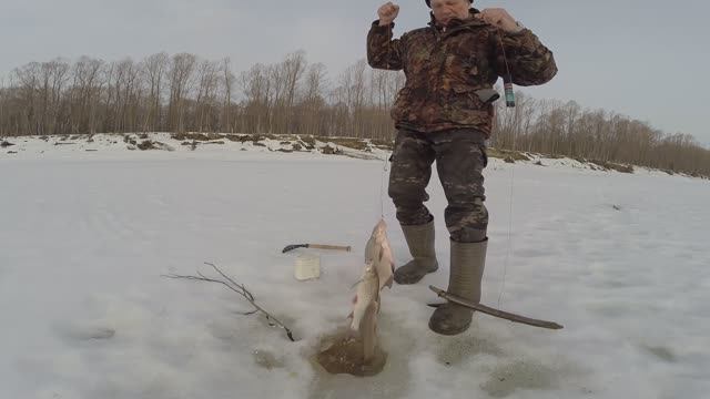 Зимняя (весенняя) рыбалка в Сибири 12