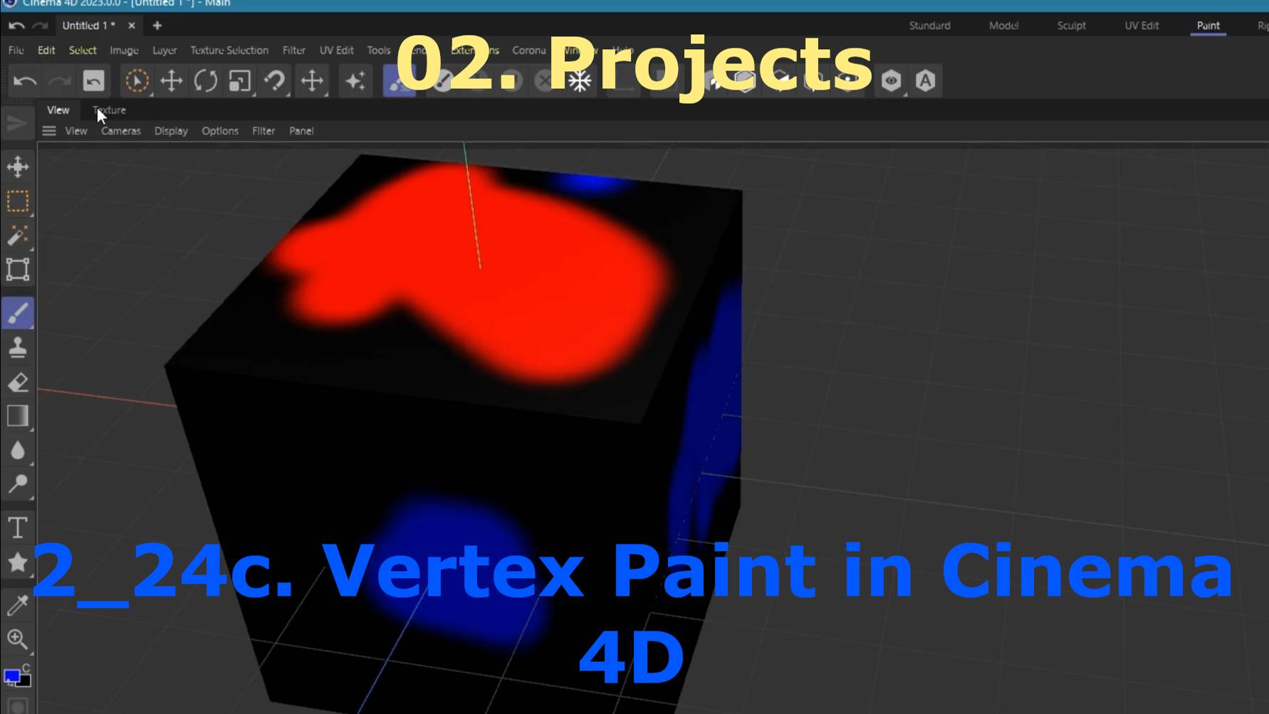 2_24c. Vertex Paint in Cinema 4D