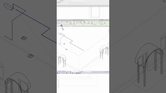 Revit:ВК. Трассировка сети (В1) в 3д