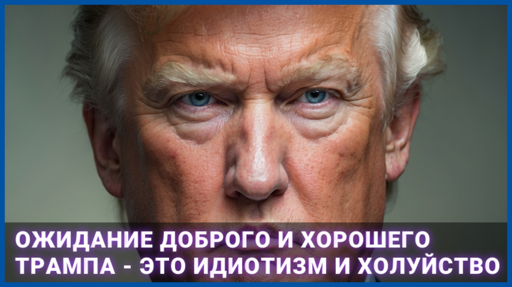 Ожидание доброго и хорошего Трампа - это идиотизм и холуйство