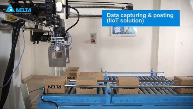 Перекладка коробок на конвейер - автоматизация посредством декартова робота