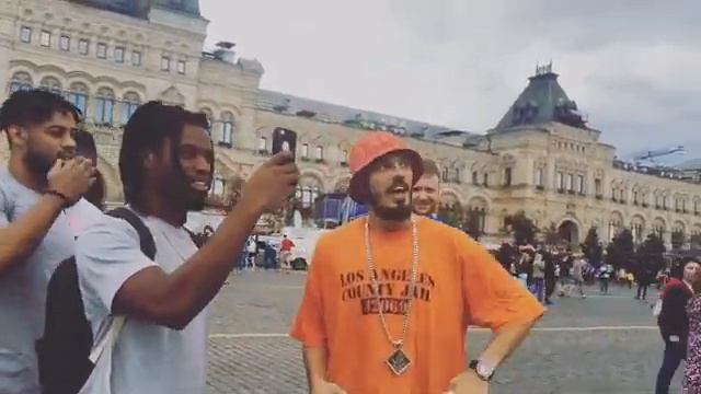 Walking Denzel Curry at Red Square, Moscow, Russia