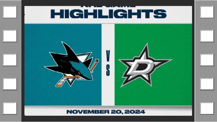 NHL Highlights  Сан-Хосе Шаркс vs. Даллас Старз - November 20th, 2024