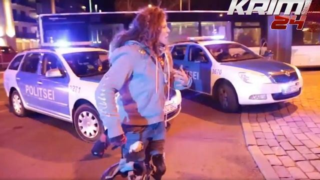 Жесткое задержание мотоциклиста в Таллинне