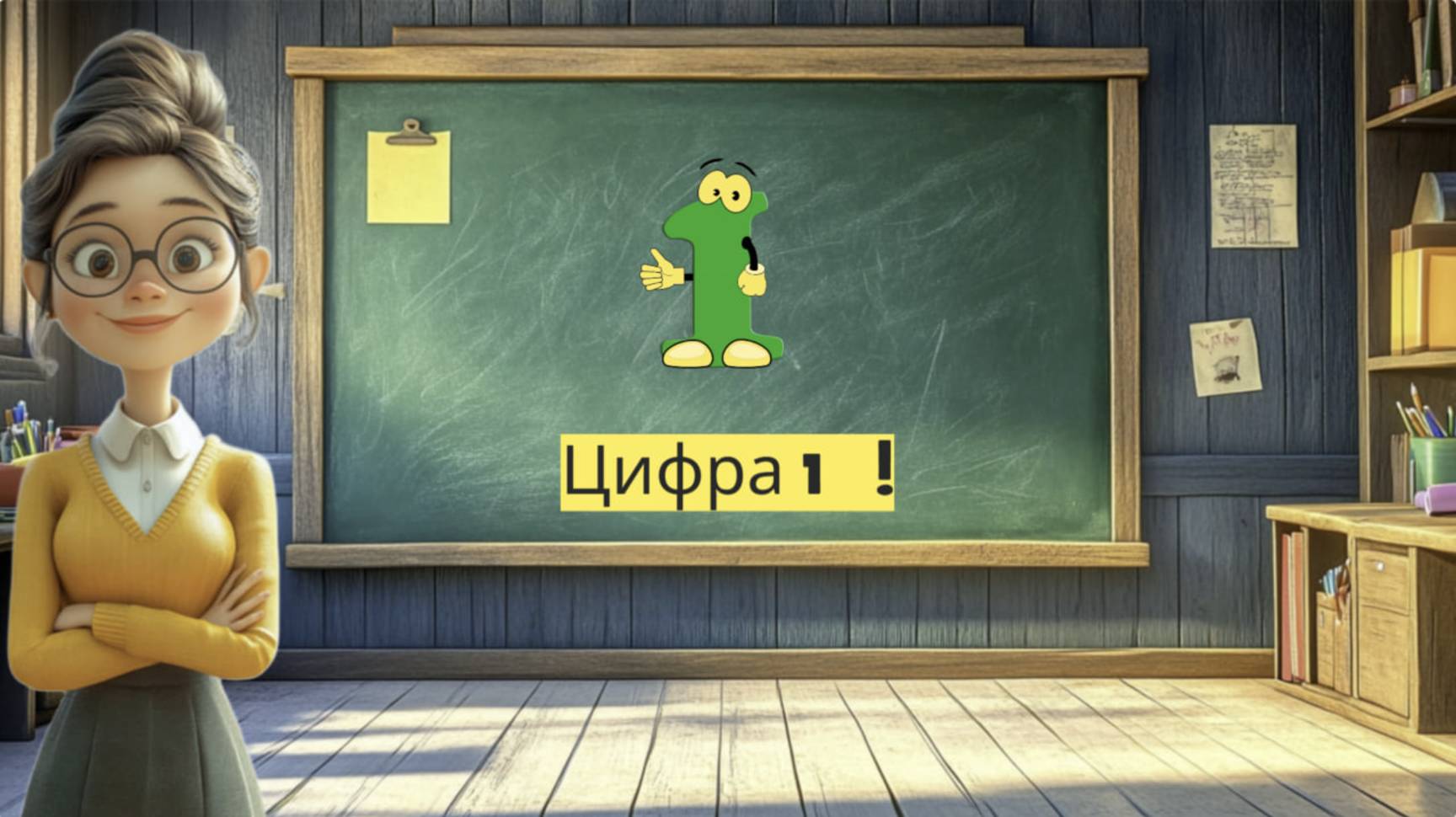 Приключения в мире цифр! Изучаем цифру 1 .