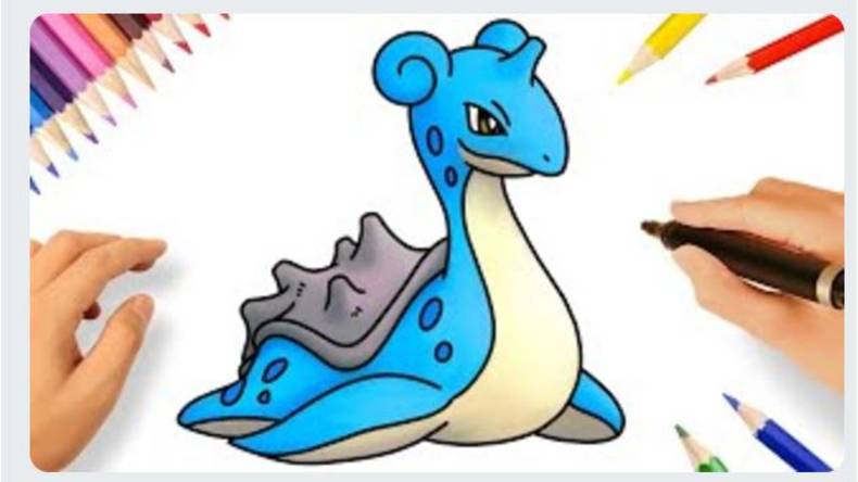 КАК РИСОВАТЬ ЛАПРАСА ЛЕГКО ПОШАГОВО | POKÉMON