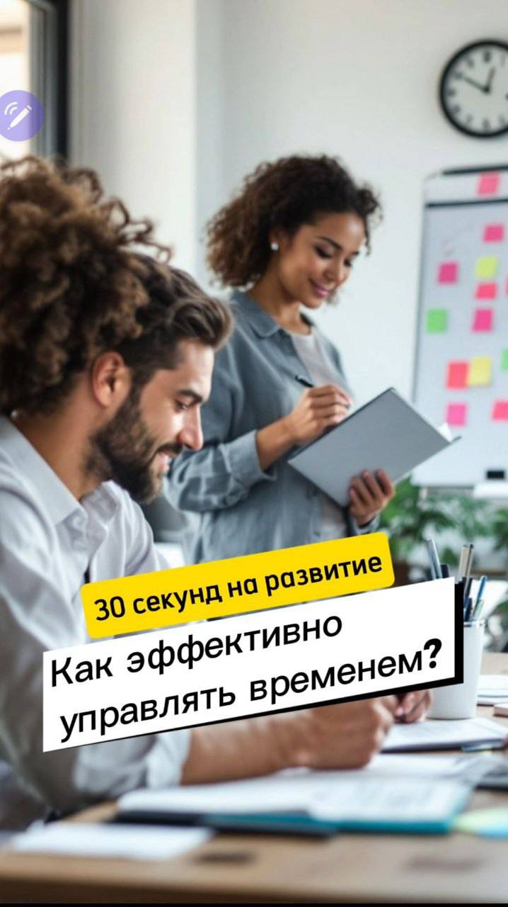 Как эффективно управлять своим временем. 30 секунд на развитие" #саморазвитие #мотивация