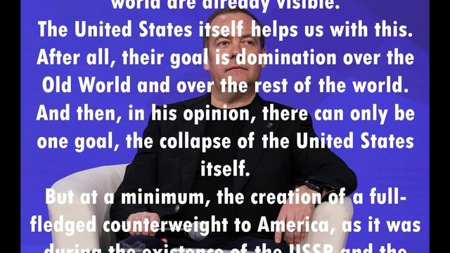 Maximum humiliation of the West and the collapse of the USA.