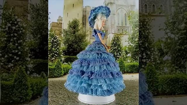 Платье Голубая лагуна. Крючком