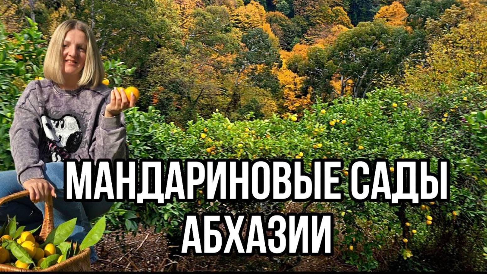 Набережная в Гагре. Мандаринрвый Сад в Абхазии.