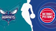 Момент из сегоднешного матча Шарлот Хортнес против Дэтроид Пистонс