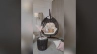 Подвесное кресло Авиано из искусственного ротанга, венге