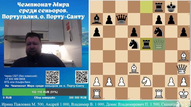 Давненько не играл я 1.е2-е4. 6 тур Первенство мира среди сеньоров.