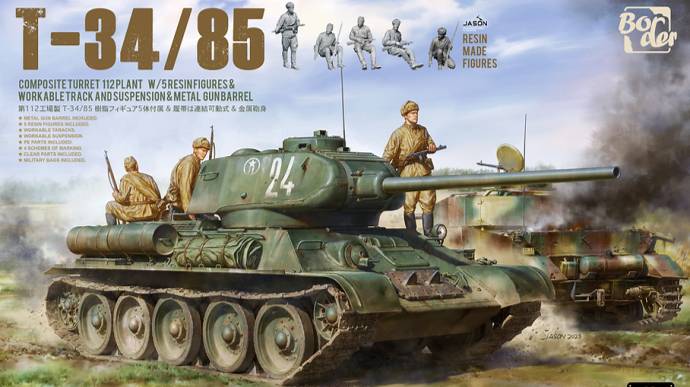 РаспаковкаBorder Model 1 35 BT-027 Soviet T-34 85 Composite Turret 112 Plant