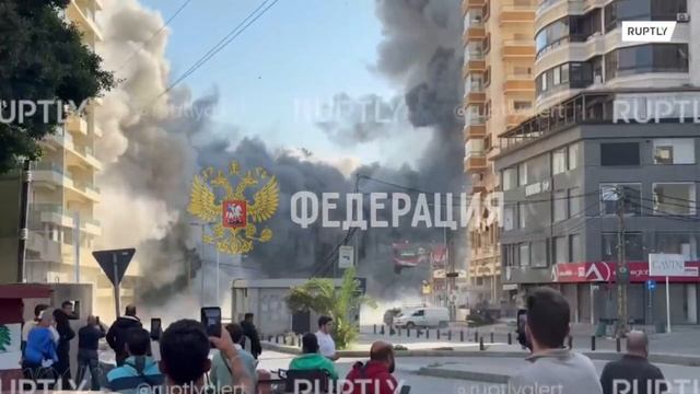 Прилет израильской ракеты по жилому дому в Бейруте