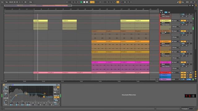 4 Tech Track. Free simple project for Ableton Live