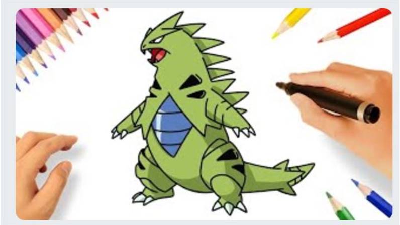 КАК РИСОВАТЬ ТИРАНИТАРА ШАГ ЗА ШАГОМ | POKÉMON