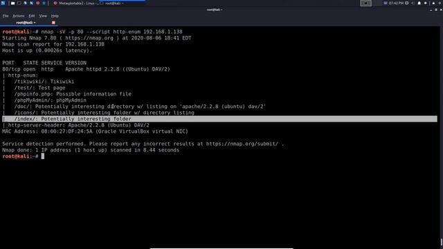 12 Nmap - HTTP Enumeration - Finding Hidden Files And Directories