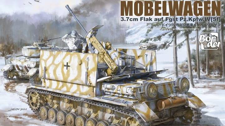 Распаковка Border Model 1 35 BT-007 3,7cm auf Panzer  Möbelwagen Anniversary