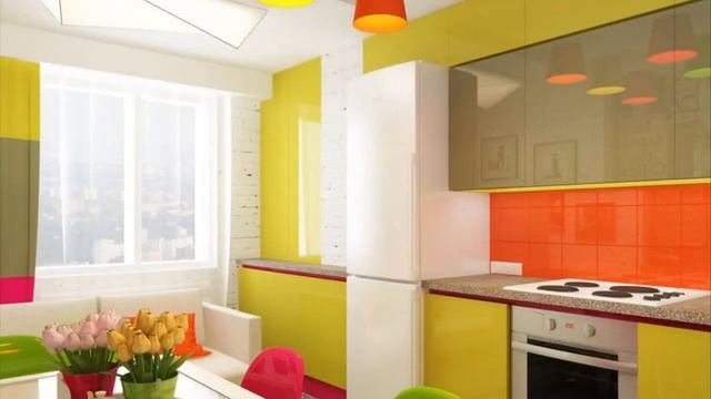 Как вам яркий дизайн кухни: Он вам нравится?