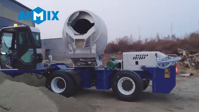 Aimix Автобетоносмеситель с самозагрузкой на работе