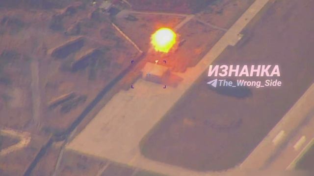 Прилет баллистической ракеты с воздушным подрывом ОТРК Искандер-М по украинскому истребителю М...