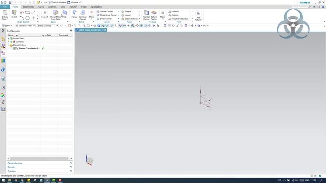 Siemens Unigraphics NX-Basics Of Sheet Metal __ Understanding Sheet Metal Properties.