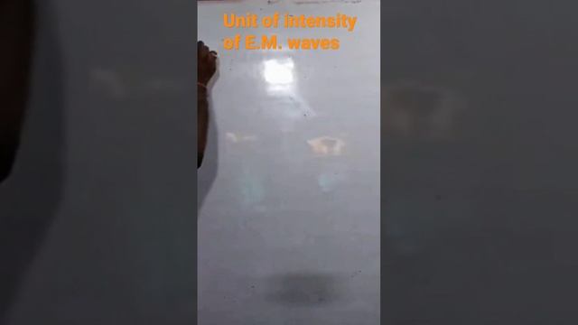 unit of intensity of E.M.WAVES