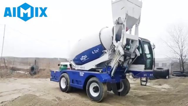 Aimix Автобетоносмеситель с самозагрузкой 4.0куб работал в Узбекистане