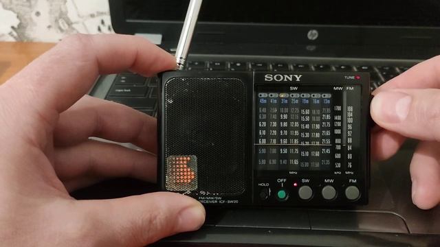 Радиоприемник Sony ICF-SW20 работа на разных диапазонах