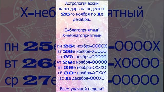 Что приготовили звезды на неделю с 25го ноября по 1е декабря