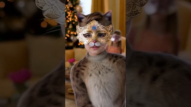 У ёлочки красивой
Чуден карнавал.
Гуляю в маске милой,
Что сам нарисовал.