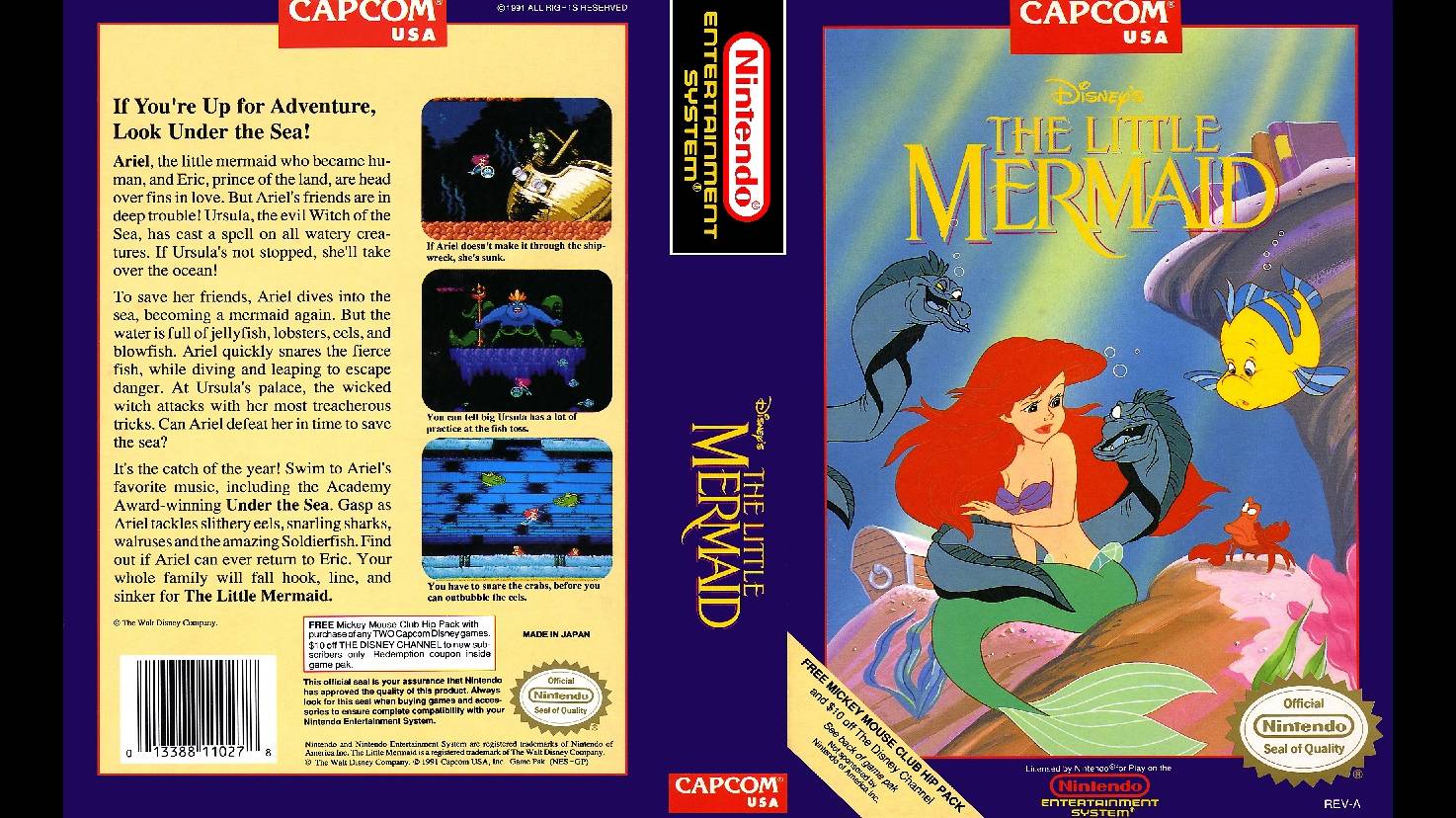 THE LITTLE MERMAID. CAPCOM. 1991. NES