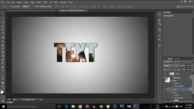 How to Put a  Image In to Text _ Photoshop Text  Tutorial