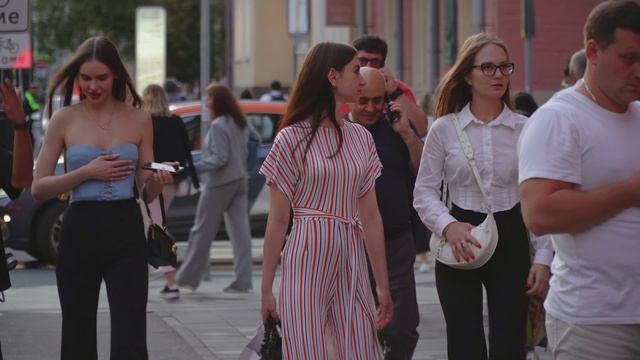 4K. Hot Moscow Life. Beautiful Girls, Cars, Summer in Russia. 2023