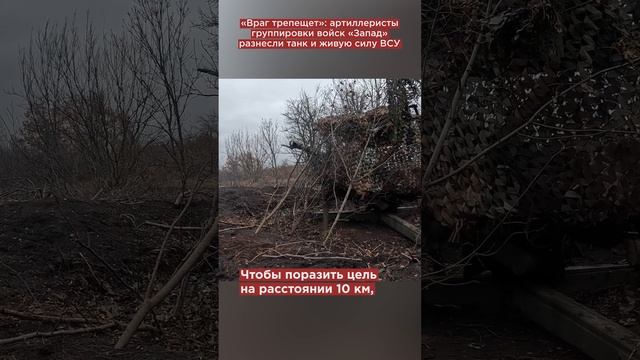 «Враг трепещет»: артиллеристы группировки войск «Запад» разнесли танк и живую силу ВСУ