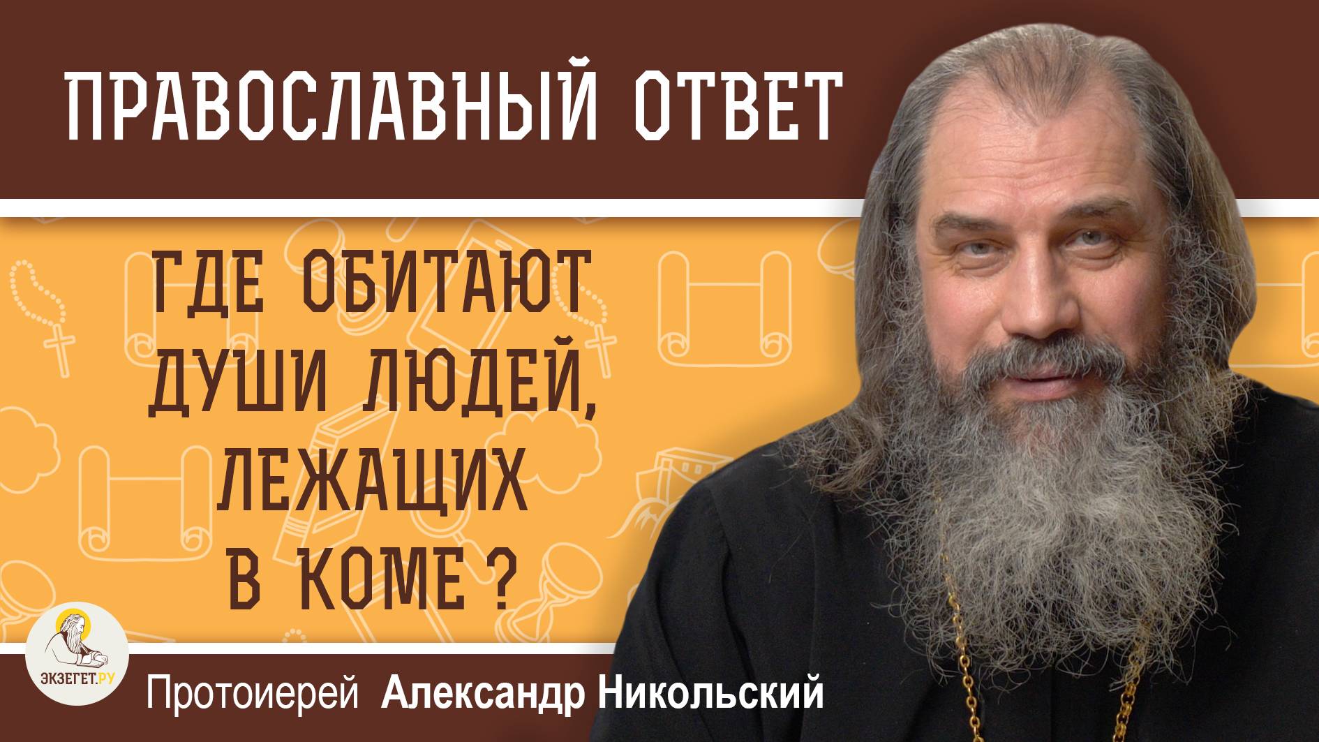 ГДЕ ОБИТАЮТ ДУШИ ЛЮДЕЙ, ЛЕЖАЩИХ В КОМЕ ? Протоиерей Александр Никольский