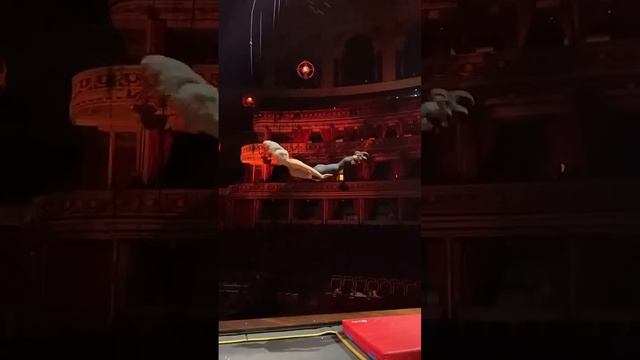 Training in the Royal Albert Hall at Alegria, Cirque du Soleil #gymnast #cirquedusoleil