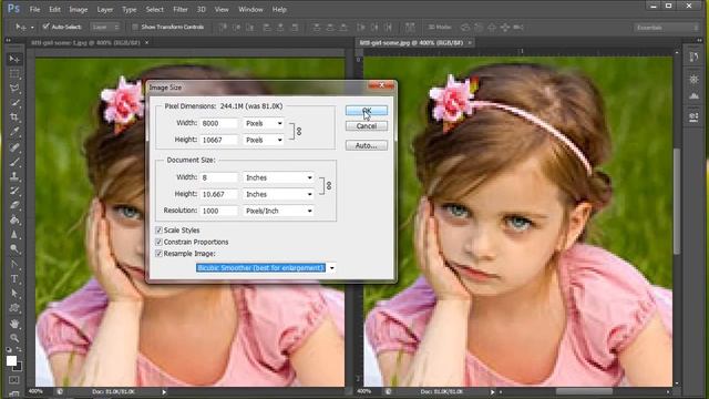 Low to High Quality  Resolution Photo Image  Photoshop