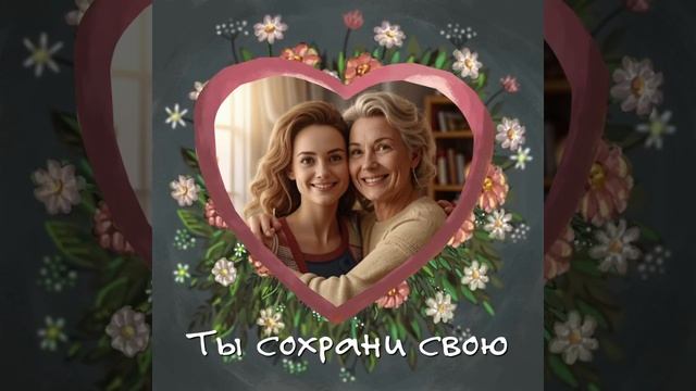 Открытка сердечки для мамы на три фотографии