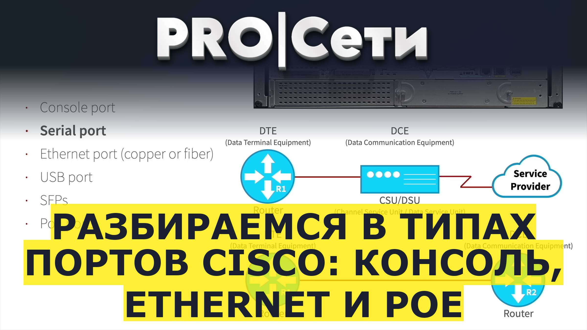 Разбираемся в типах портов Cisco: консоль, Ethernet и POE